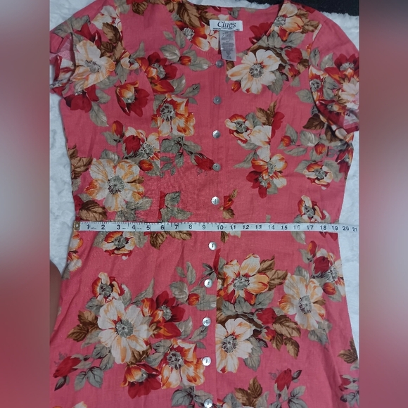 CLUES Maxi Dresses 55% Linen, 45% Rayon - Picture 6 of 6